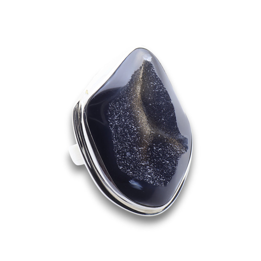 corail fossile bague argent