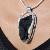 pendentif argent et corail