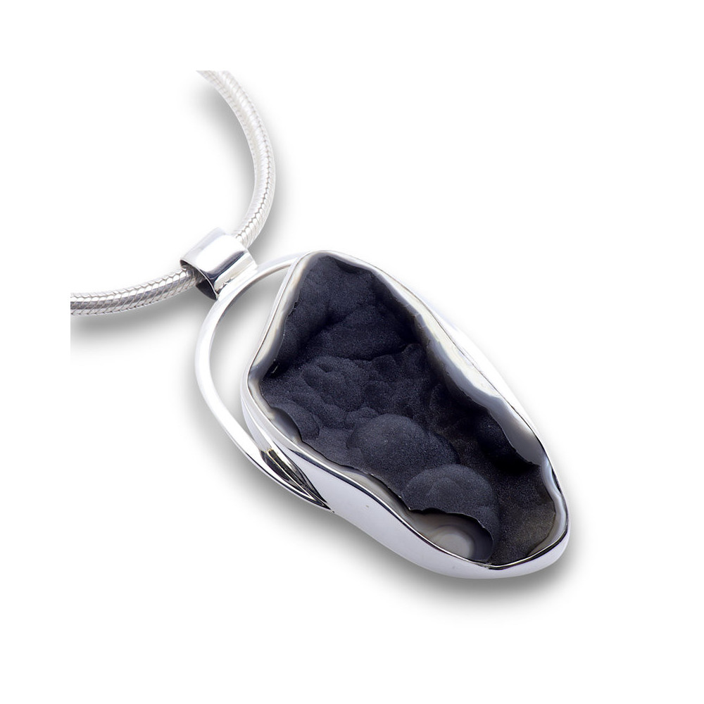bijoux argent et corail noir