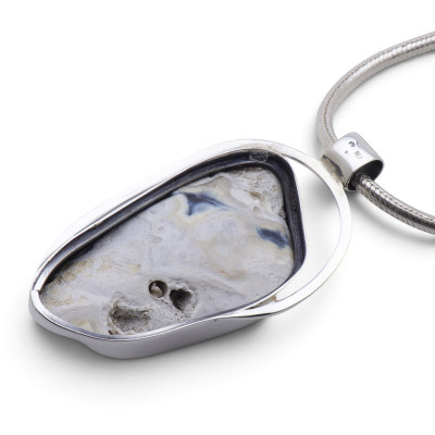 bijoux argent et corail noir fossile femme