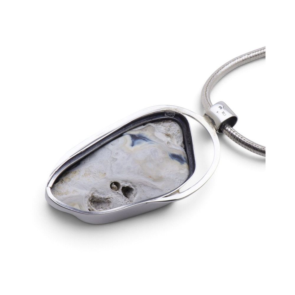 bijoux argent et corail noir fossile femme
