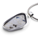 bijoux argent et corail noir fossile femme