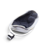 pendentif argent et corail noir original brut femme