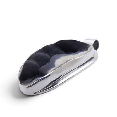 pendentif corail noir argent
