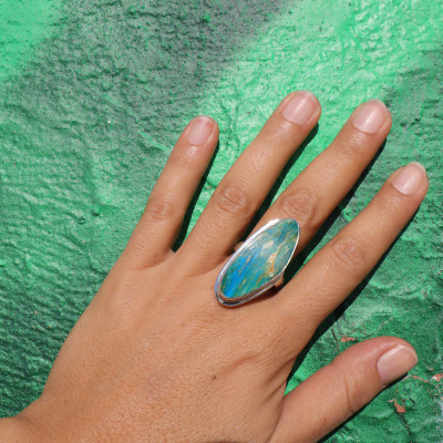 bague opale argent
