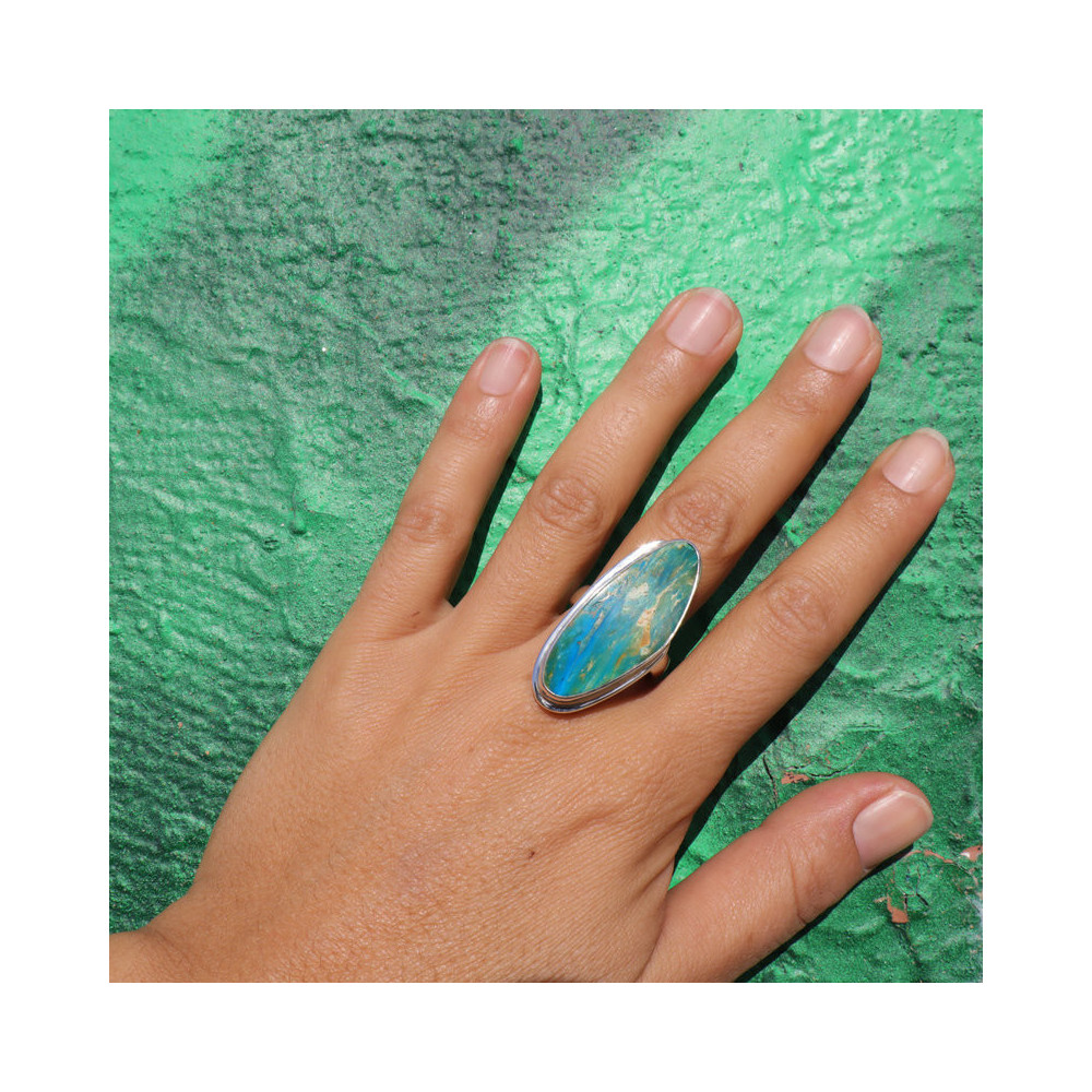 bague opale argent