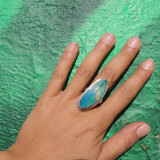 bague opale argent