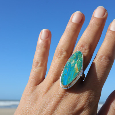 bague opale argent femme