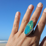 bague opale argent femme