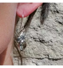 prasiolite boucle d'oreille