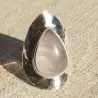 Bague argent et quartz rose