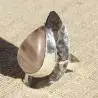 Bague argent et quartz rose
