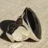 Bague argent et onyx