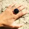 Bague argent et onyx