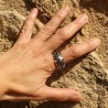 bague argent onyx homme