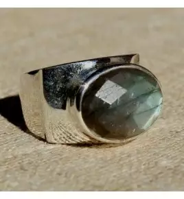bague argent pierre labradorite