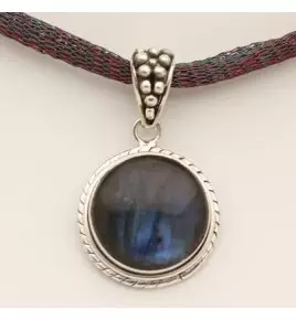 Pendentif argent et labradorite