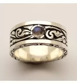 bague argent pierre labradorite