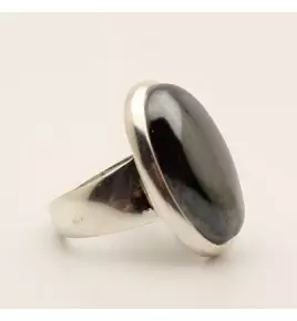 Bague argent et hématite