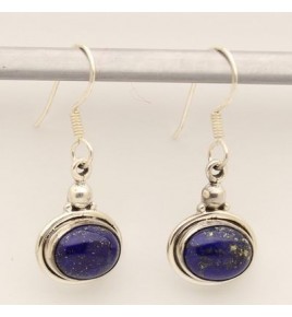 Boucles d'oreilles argent et lapis lazuli