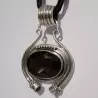Pendentif argent et quartz fume