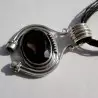 Pendentif argent et quartz fume