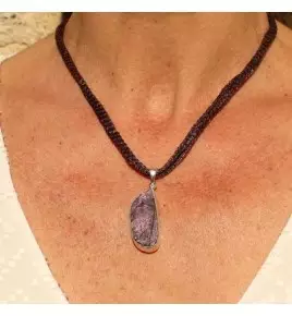 pendentif argent et purpurite