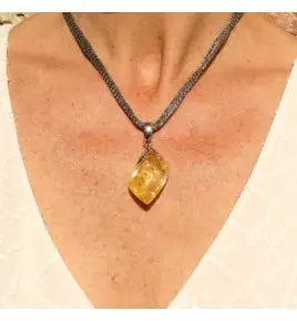 Pendentif argent et quartz rutile