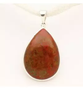 Pendentif argent et chrysocolle cuprite