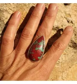 Bague argent et chrysocolle