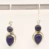 boucles d'oreilles argent et lapis lazuli