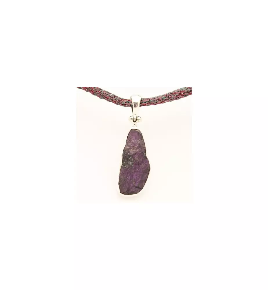 Pendentif argent et purpurite Pendentif argent et purpurite