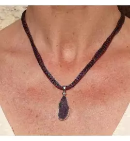 Pendentif argent et purpurite