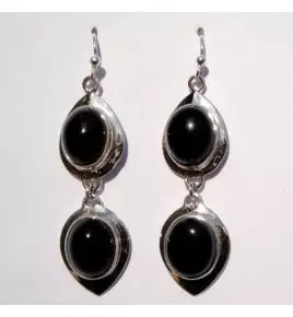 boucles d'oreilles onyx