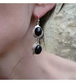 boucles d'oreilles onyx