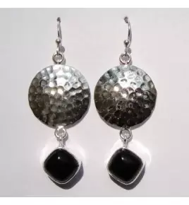 boucles d'oreilles onyx