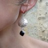 boucles d'oreilles onyx noir