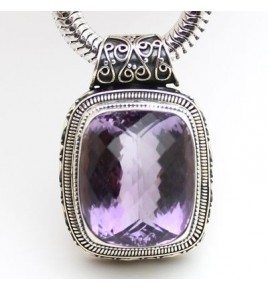 pendentif argent 925 et amethyste
