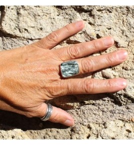 Bague argent et séraphinite