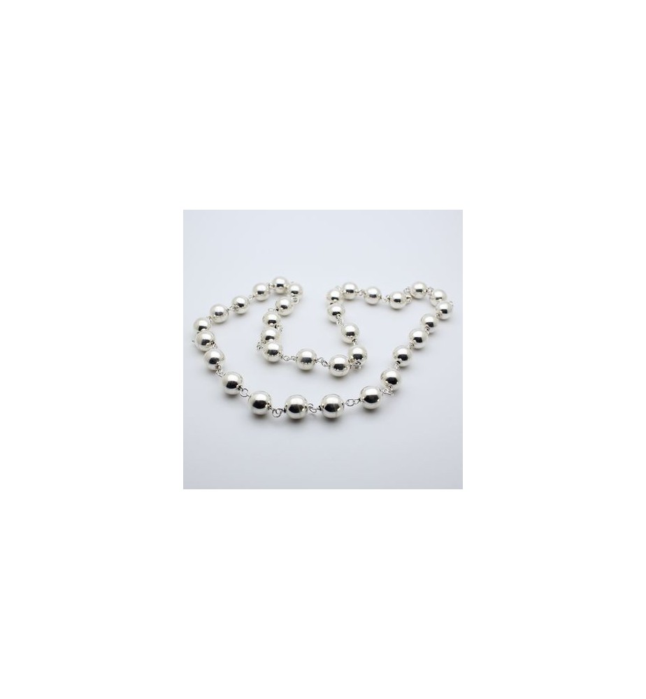 Collier argent 925 à boules lisses Collier argent 925 à boules lisses
