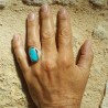 bague argent turquoise homme