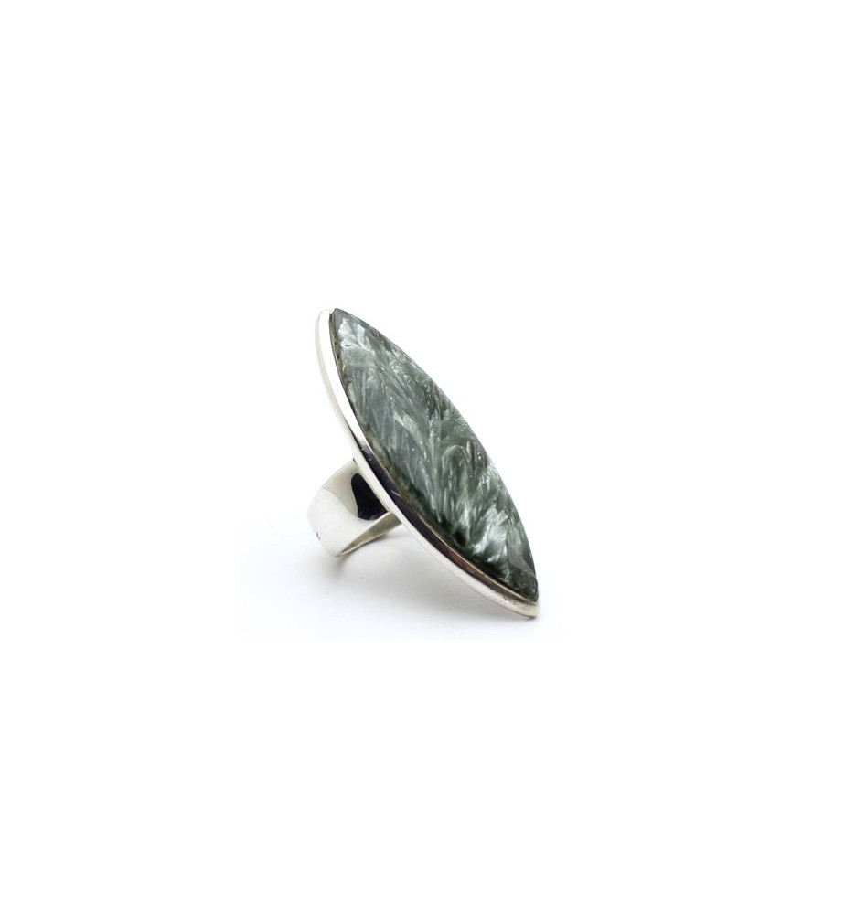 Bague argent et séraphinite Bague argent et séraphinite