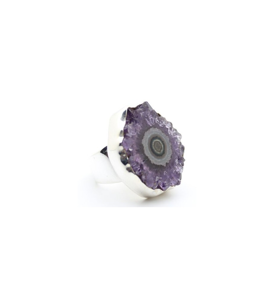 Bague argent et améthyste stalactite Bague argent et améthyste stalactite