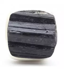 Bague argent et tourmaline noire brute