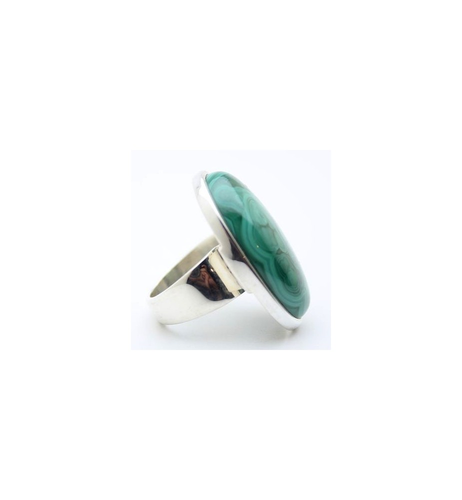 Bague argent 925 et malachite Bague argent 925 et malachite