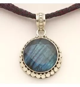 pendentif argent 925 et labradorite