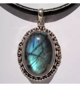 pendentif argent 925 et labradorite