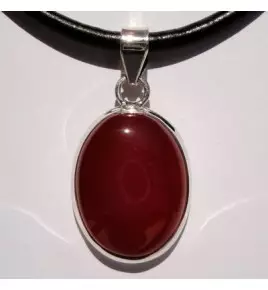 Pendentif argent 925 et cornaline
