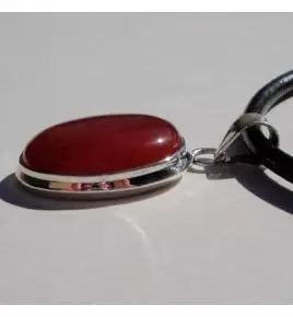 Pendentif argent 925 et cornaline