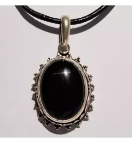 pendentif argent 925 et onyx